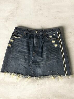 Abercrombie Fitch Natural Rise Vintage A Line Denim Skirt Size 14